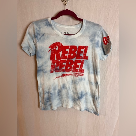 Chaser Tops - CHASER Tie Dye Rebel Rebel Bowie Graphic Tee